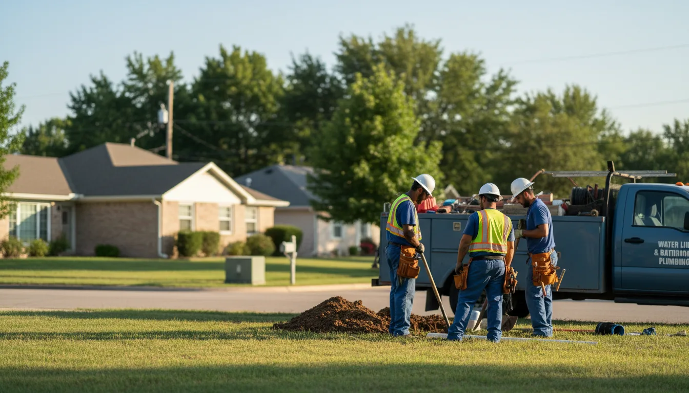 Residential water line and bathroom plumbing service in Folsom, NM